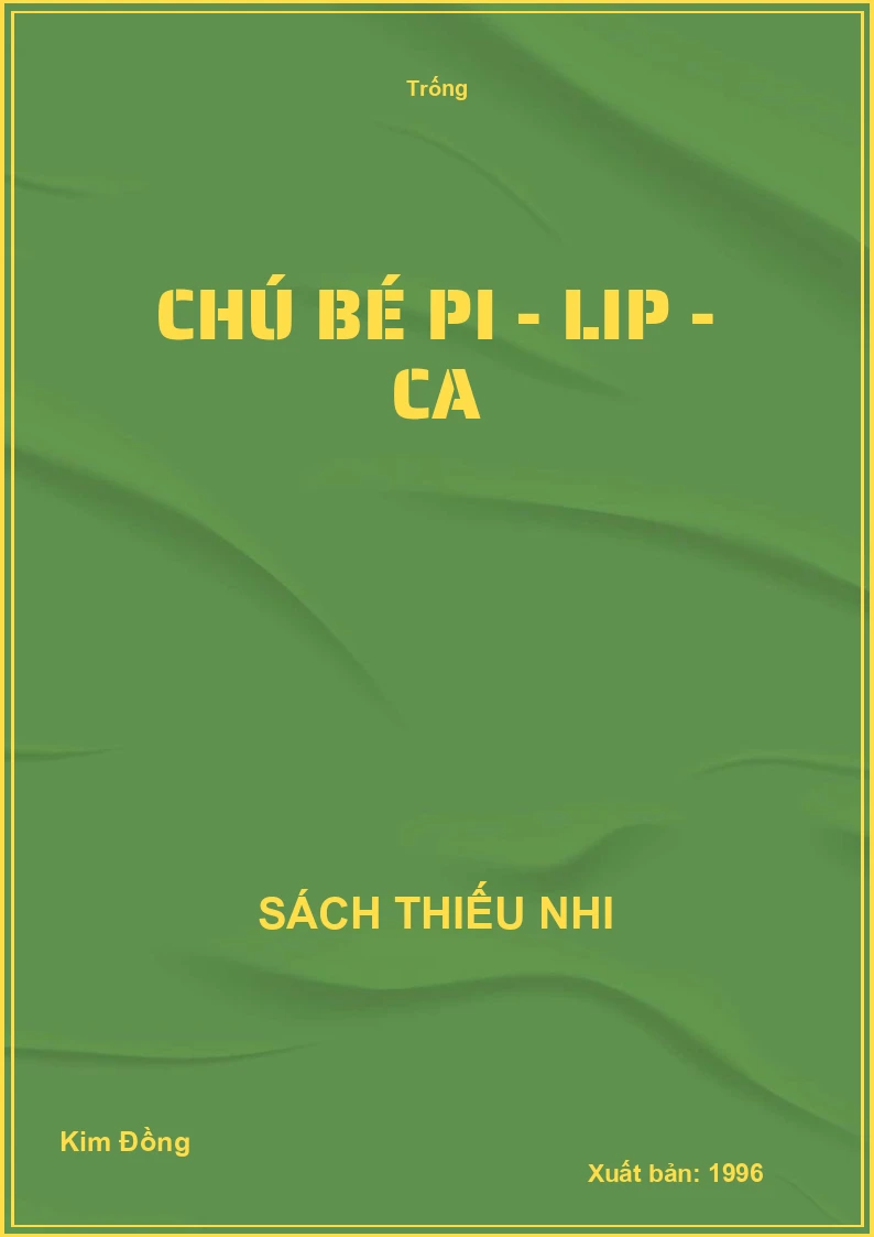 Chú bé Pi - lip - ca