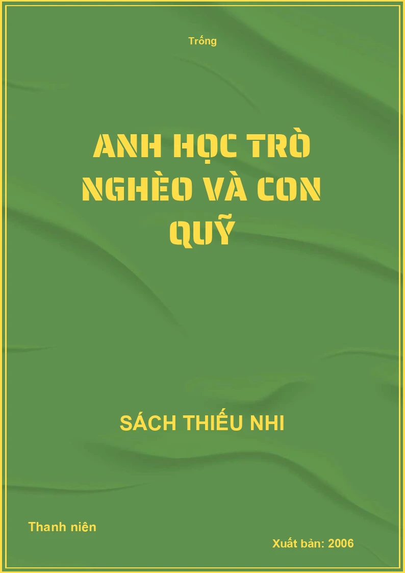 Anh học trò nghèo và con quỷ