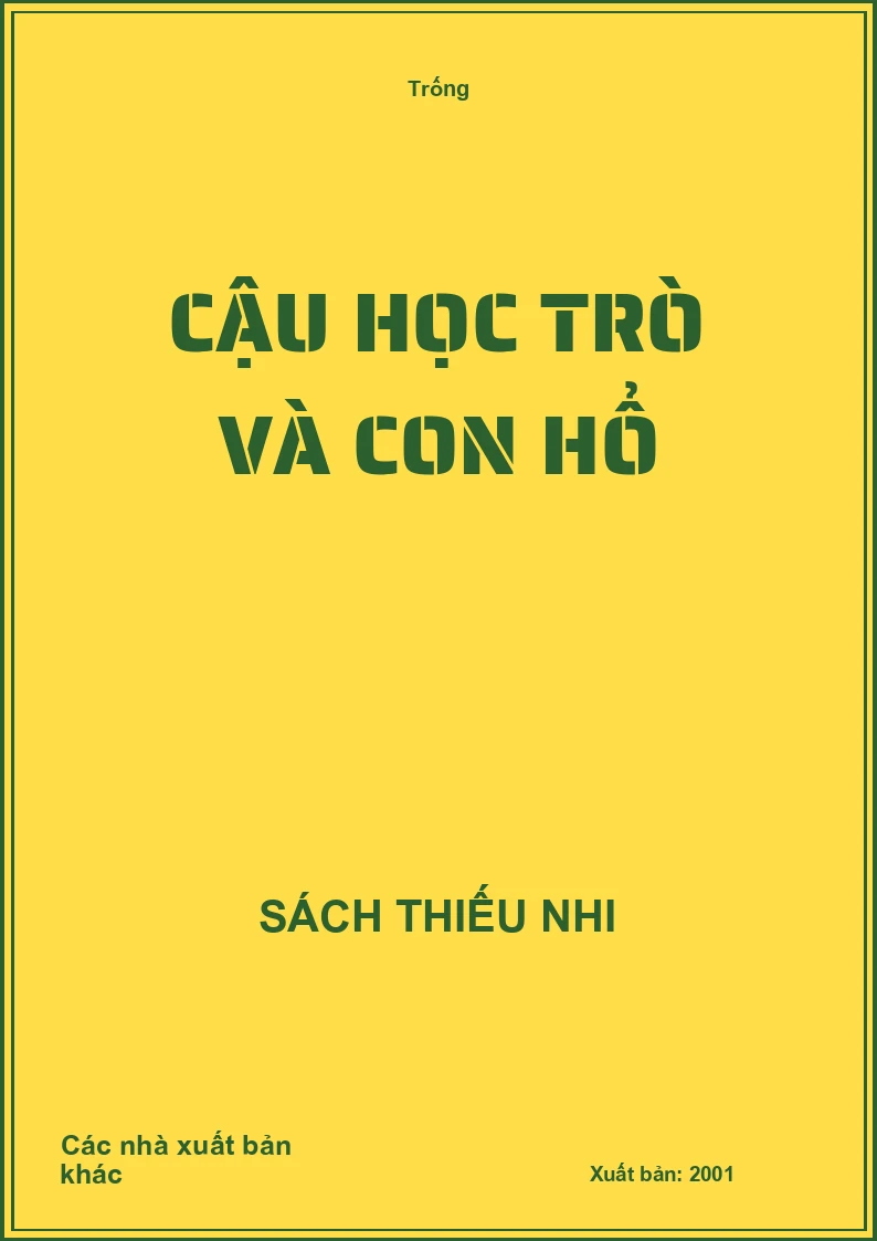 Cậu học trò và con hổ