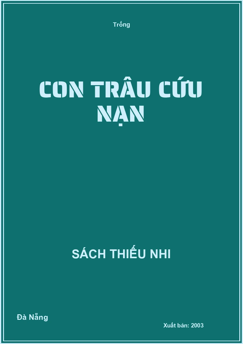 Con trâu cứu nạn