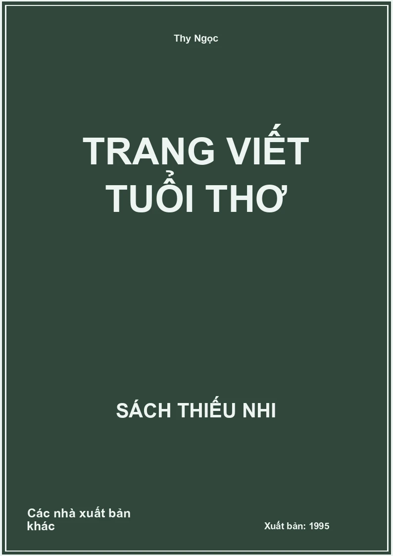 Trang viết tuổi thơ