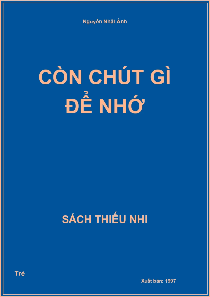 Còn chút gì để nhớ