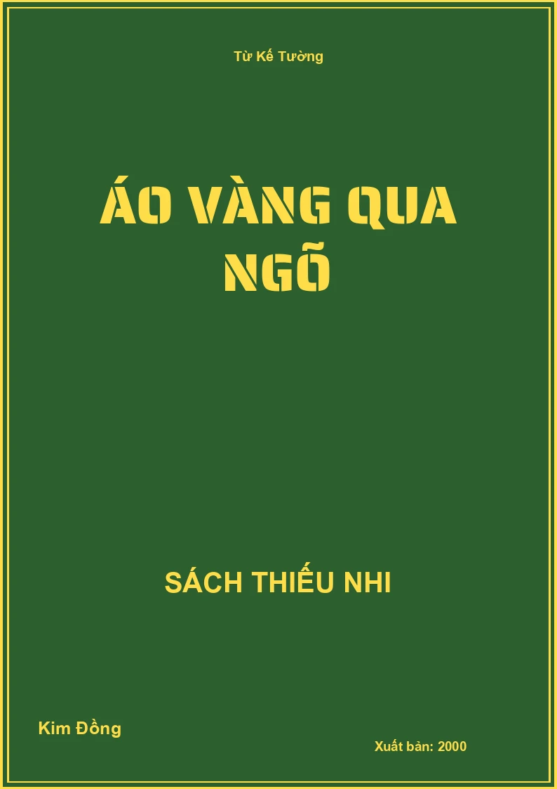Áo vàng qua ngõ