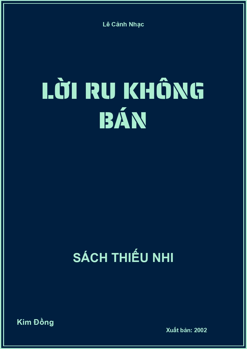 Lời ru không bán