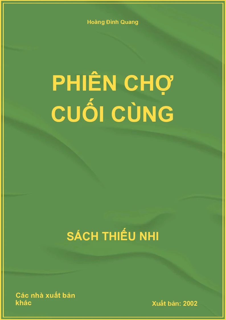 Phiên chợ cuối cùng