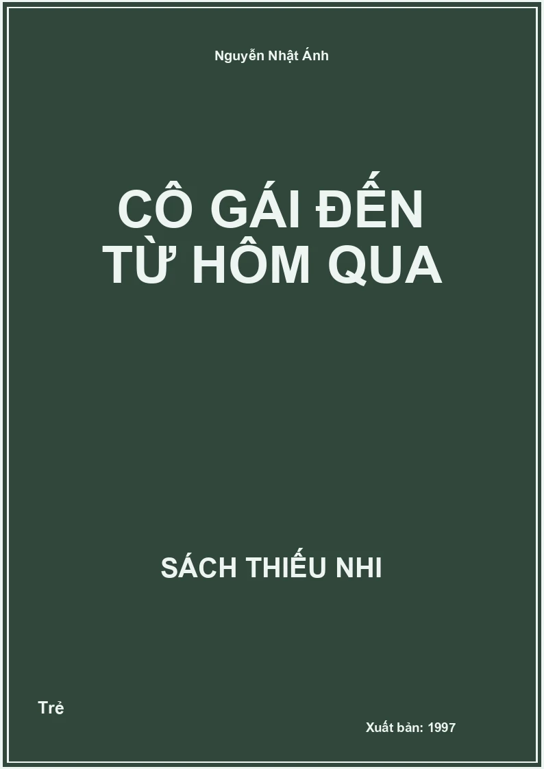 Cô gái đến từ hôm qua