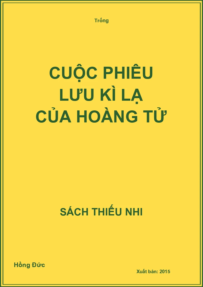 Cuộc phiêu lưu kì lạ của hoàng tử