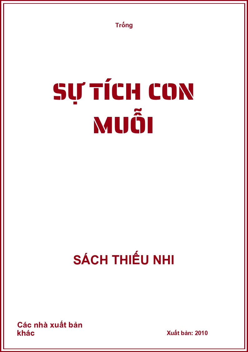 Sự tích con muỗi