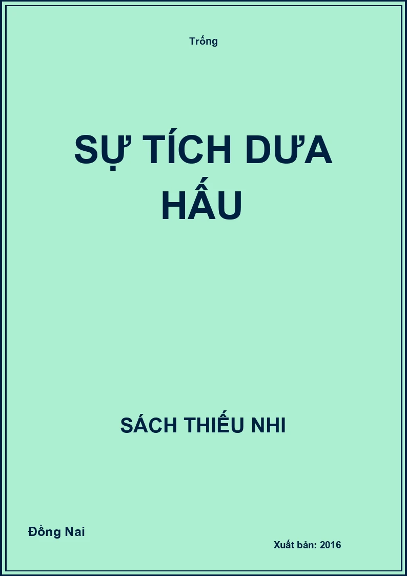Sự tích dưa hấu