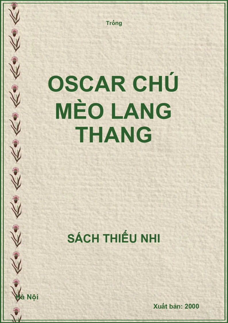 Oscar chú mèo lang thang