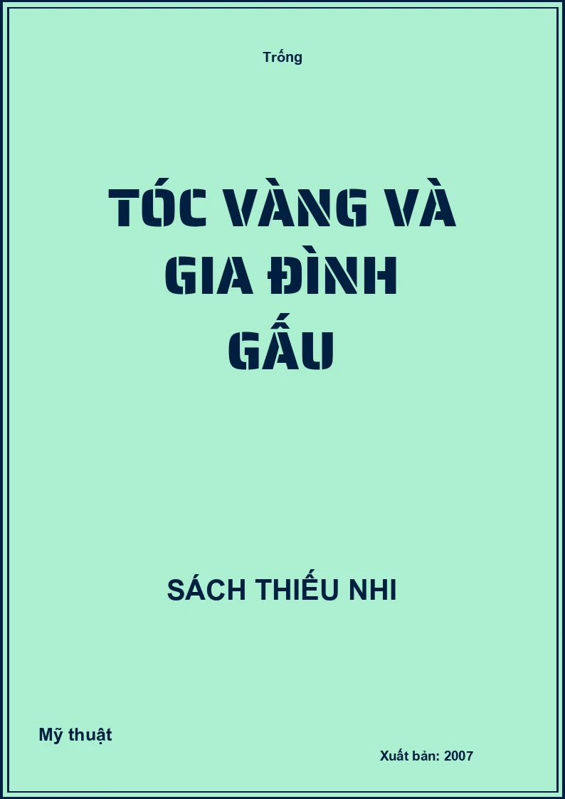 Tóc vàng và gia đình Gấu