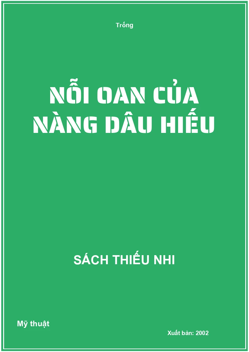 Nỗi oan của nàng dâu hiếu