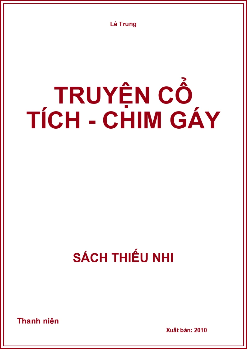 Truyện cổ tích - Chim gáy
