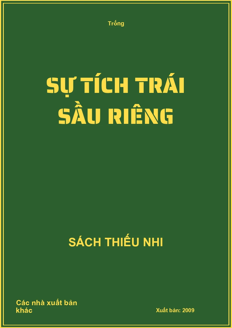 Sự tích trái sầu riêng