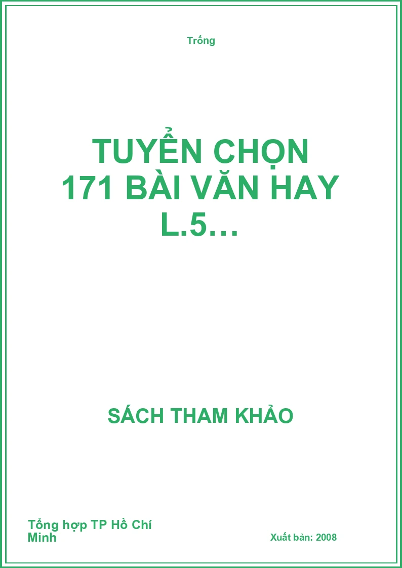 Tuyển chọn 171 bài văn hay L.5…