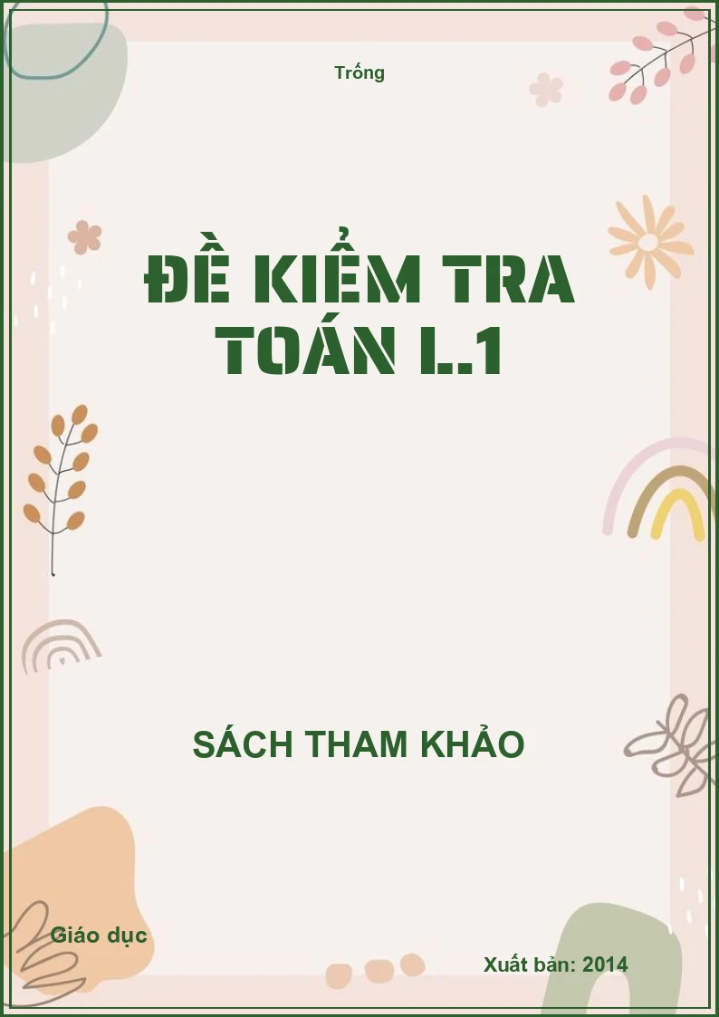 Đề kiểm tra Toán L.1
