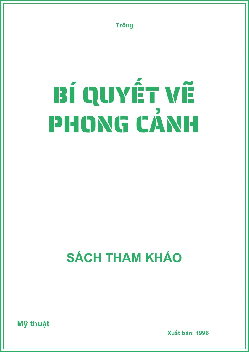 Bí quyết vẽ phong cảnh