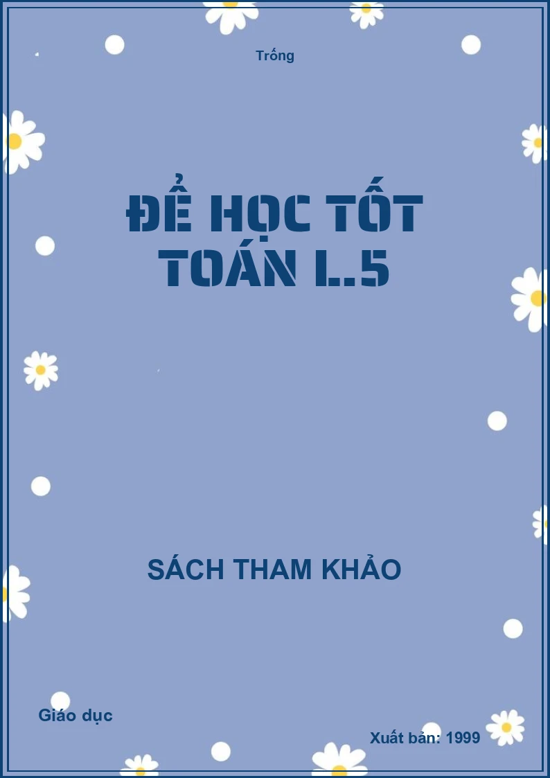Để học tốt Toán L.5