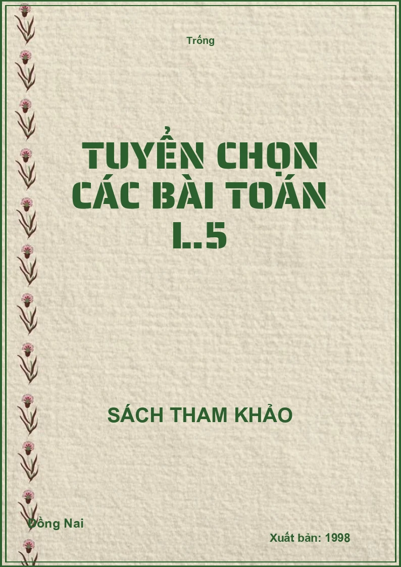 Tuyển chọn các bài Toán L.5