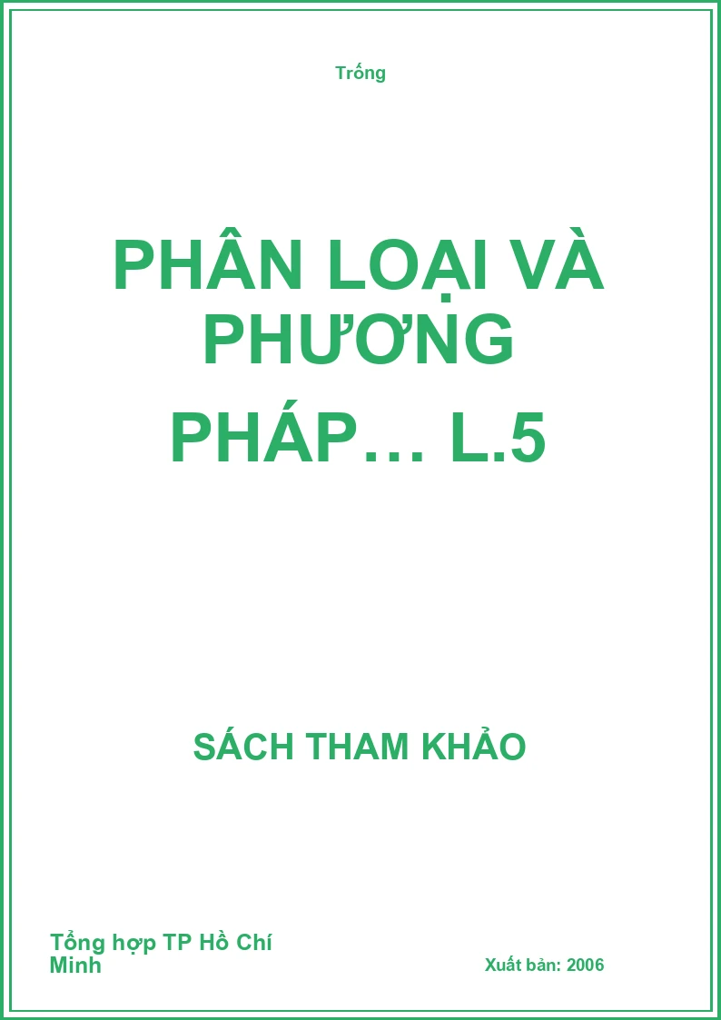 Phân loại và phương pháp… L.5