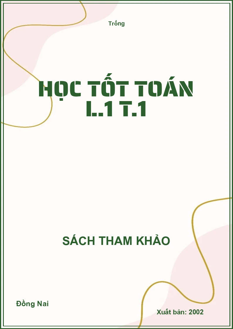 Học tốt Toán L.1 T.1