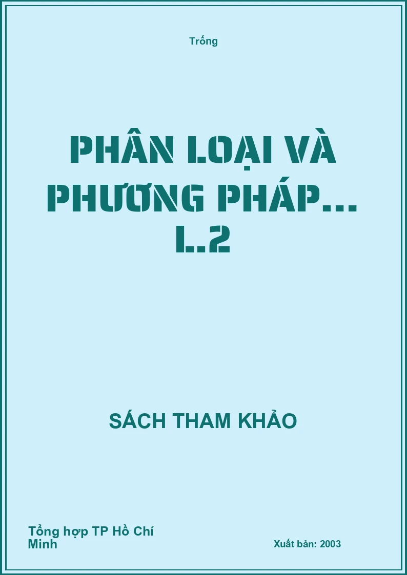 Phân loại và phương pháp… L.2