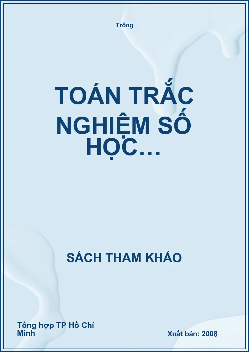 Toán trắc nghiệm số học…