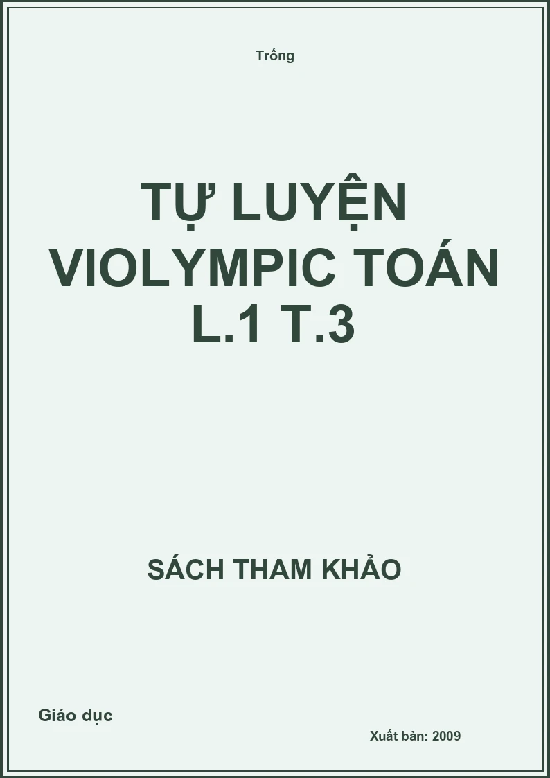 Tự luyện Violympic Toán L.1 T.3