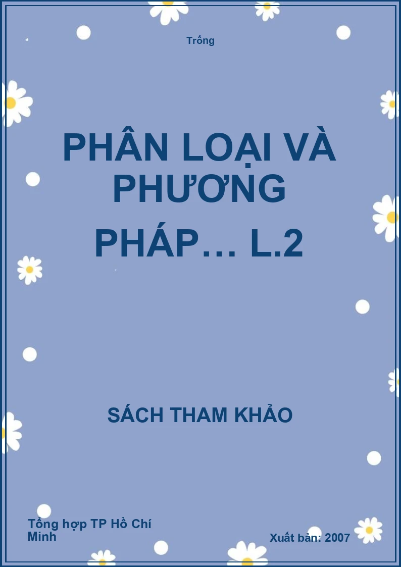 Phân loại và phương pháp… L.2