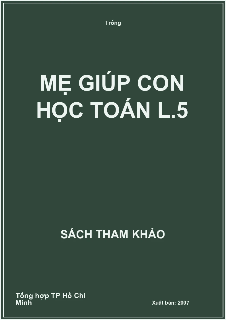 Mẹ giúp con học Toán L.5