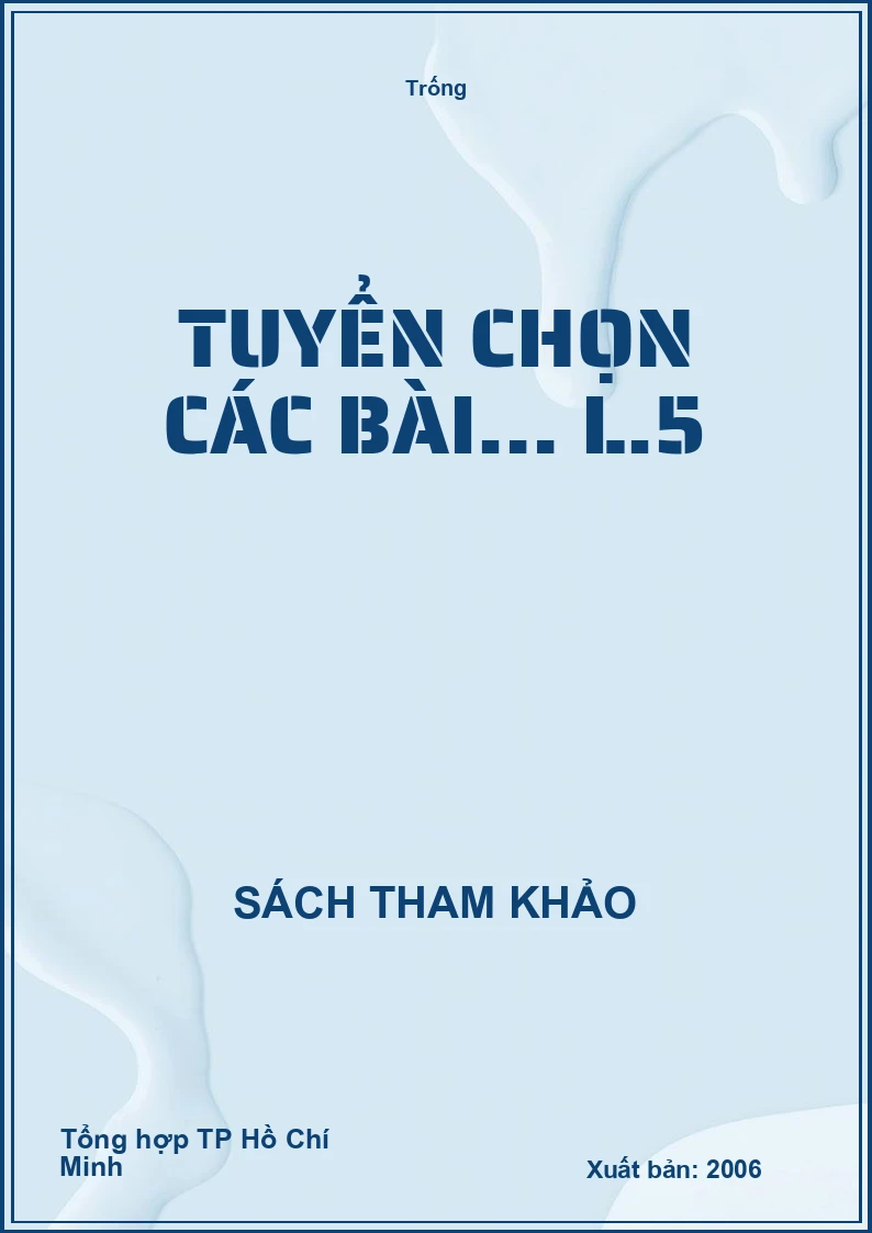 Tuyển chọn các bài… L.5