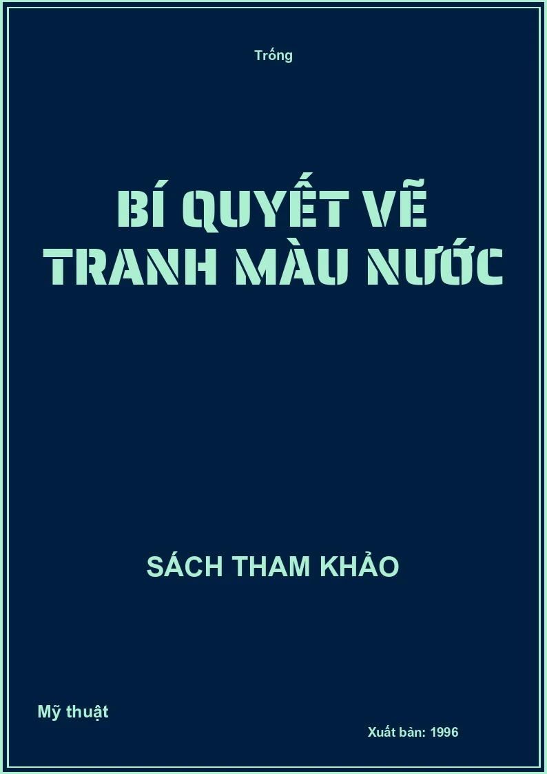 Bí quyết vẽ tranh màu nước