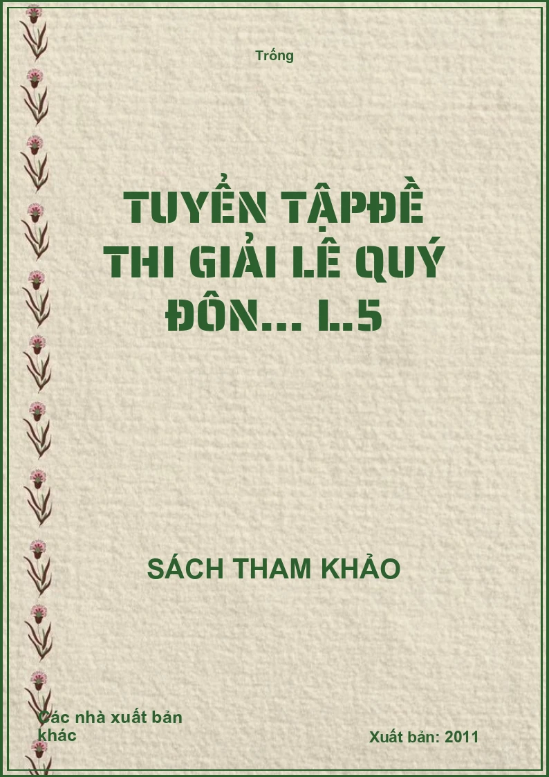 Tuyển tập đề thi giải Lê Quý Đôn… L.5