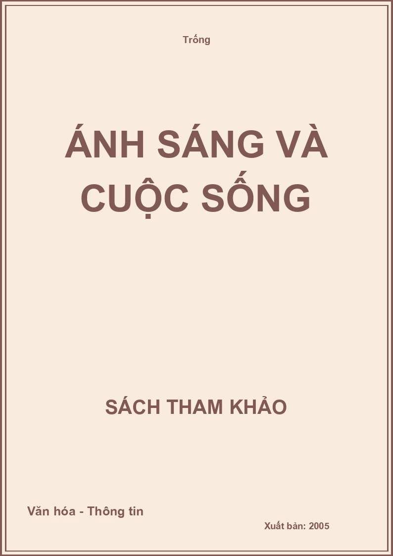 Ánh sáng và cuộc sống