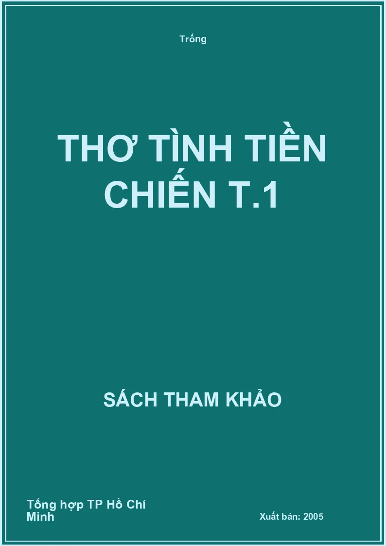 Thơ tình tiền chiến T.1