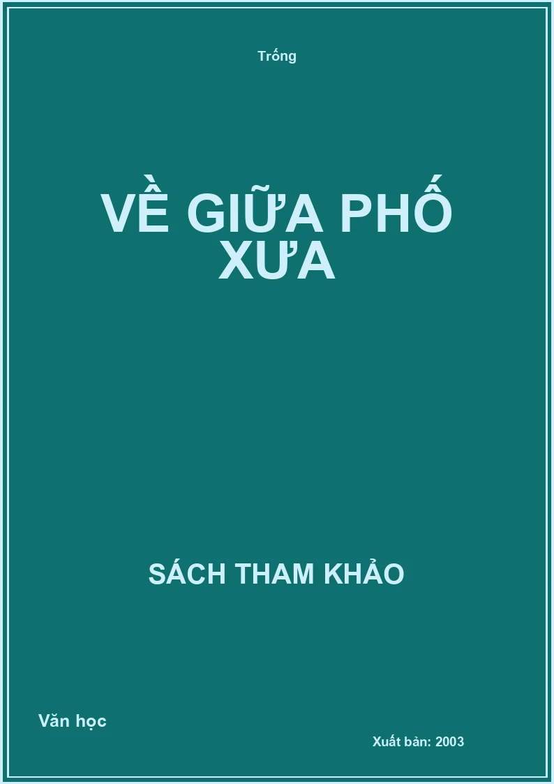 Về giữa phố xưa