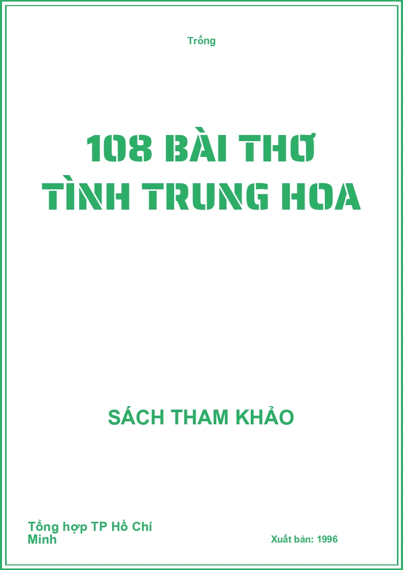 108 bài thơ tình Trung Hoa
