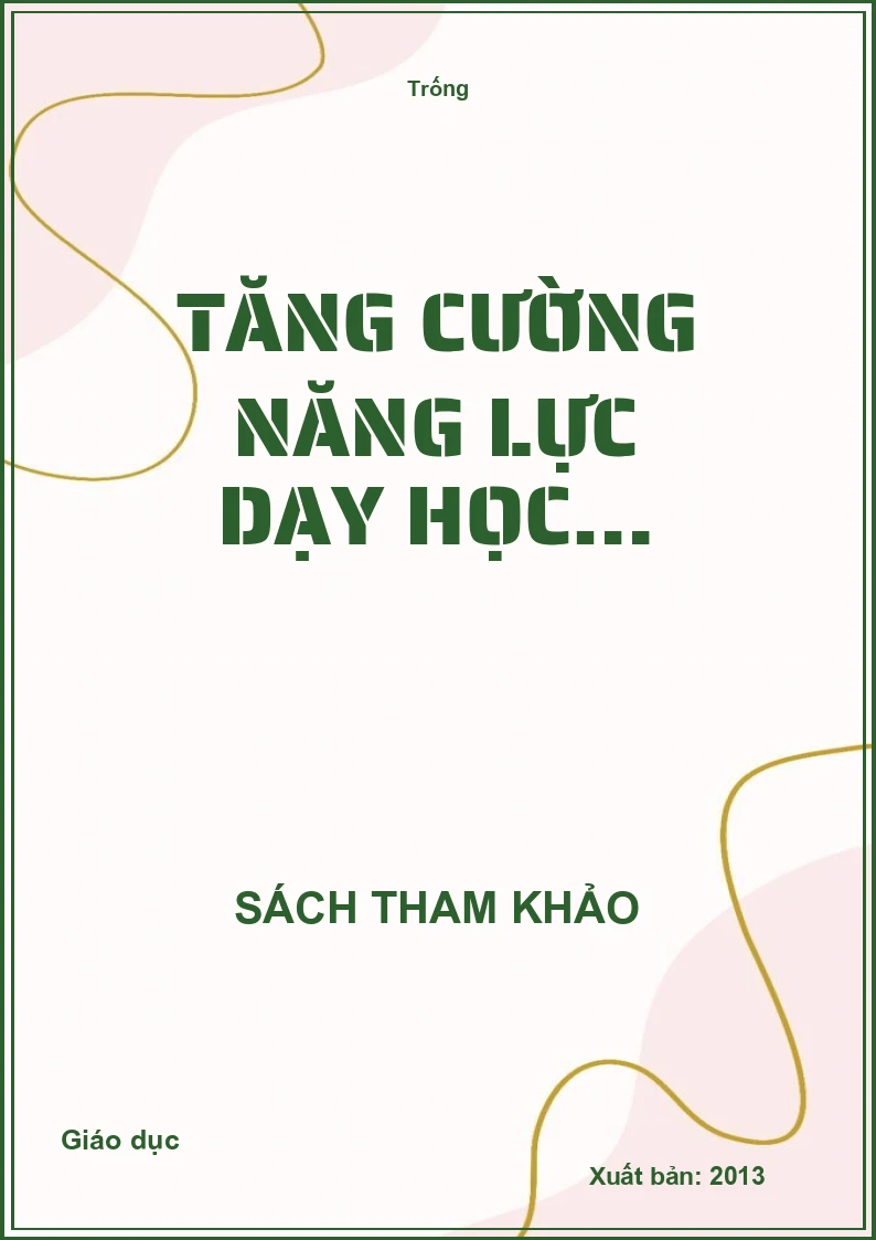 Tăng cường năng lực dạy học…