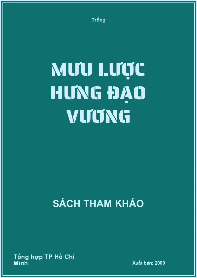 Mưu lược Hưng Đạo Vương