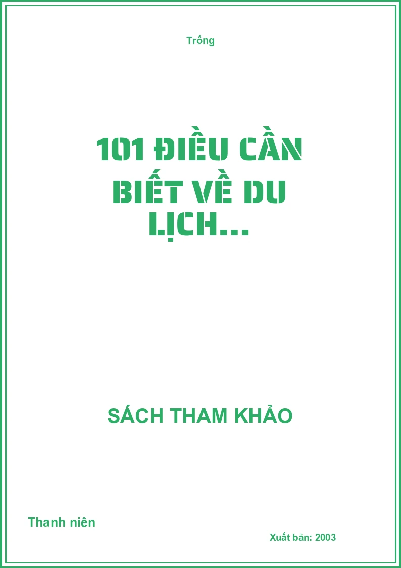 101 điều cần biết về du lịch…