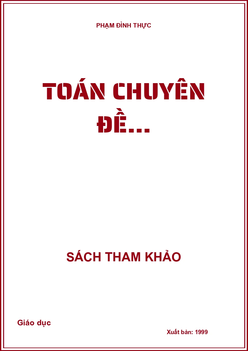 Toán chuyên đề…