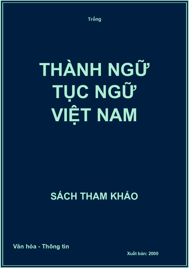 Thành ngữ tục ngữ Việt Nam