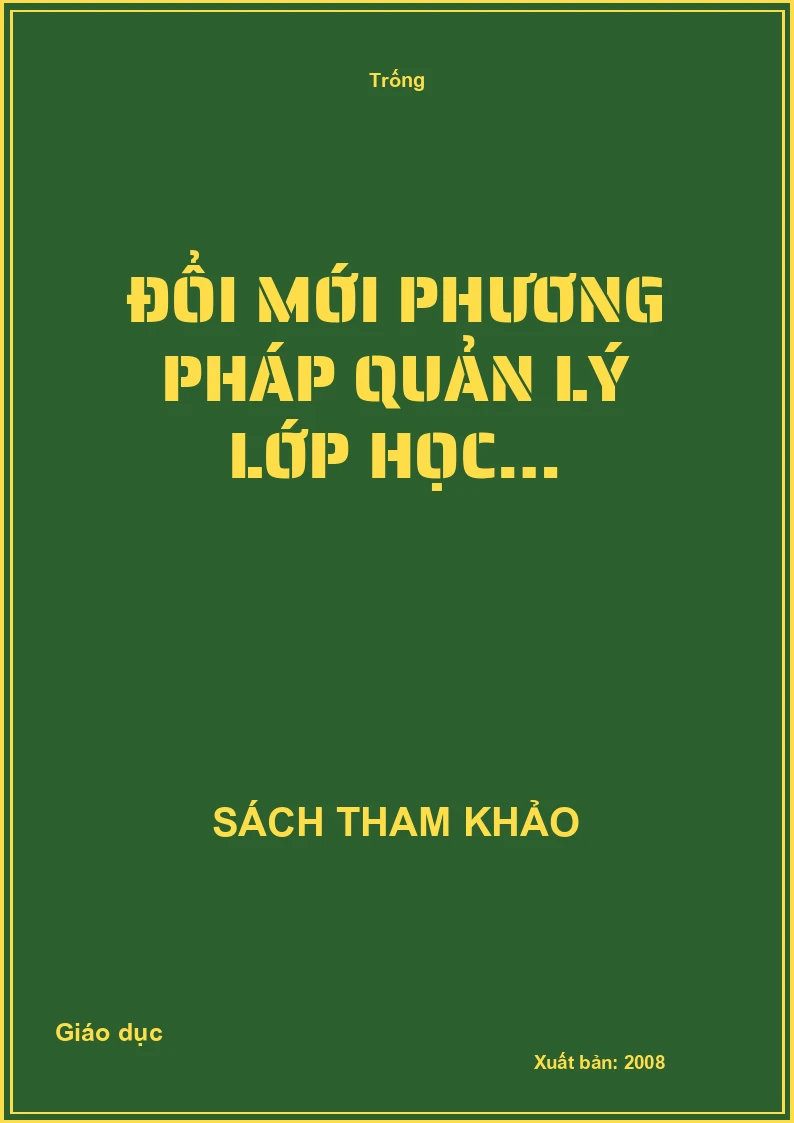 Đổi mới phương pháp quản lý lớp học…