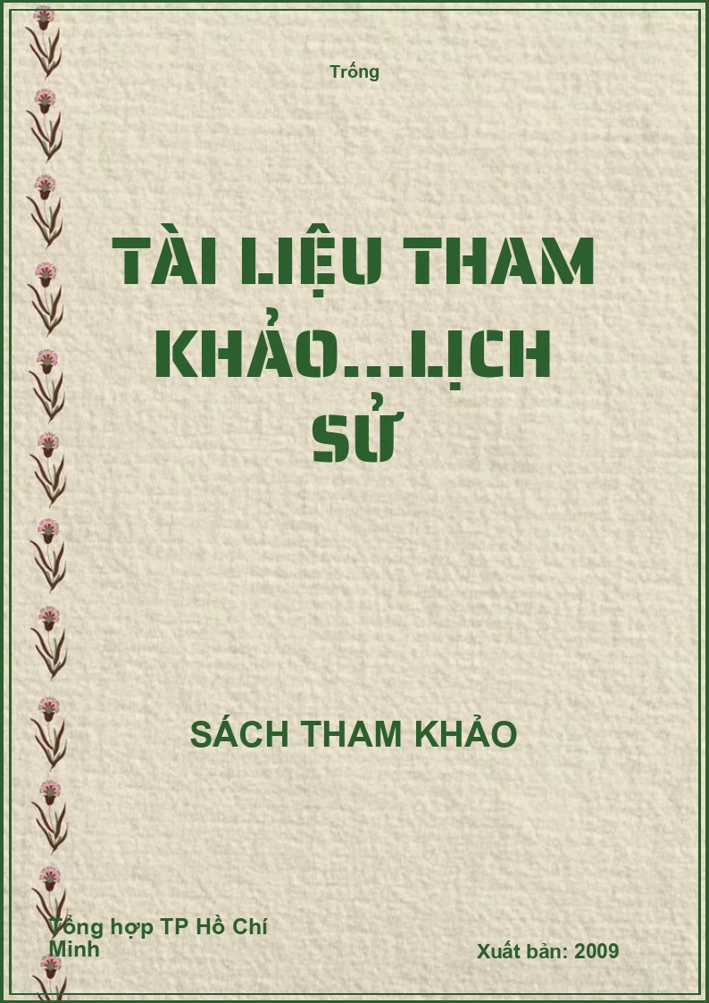 Tài liệu tham khảo…lịch sử