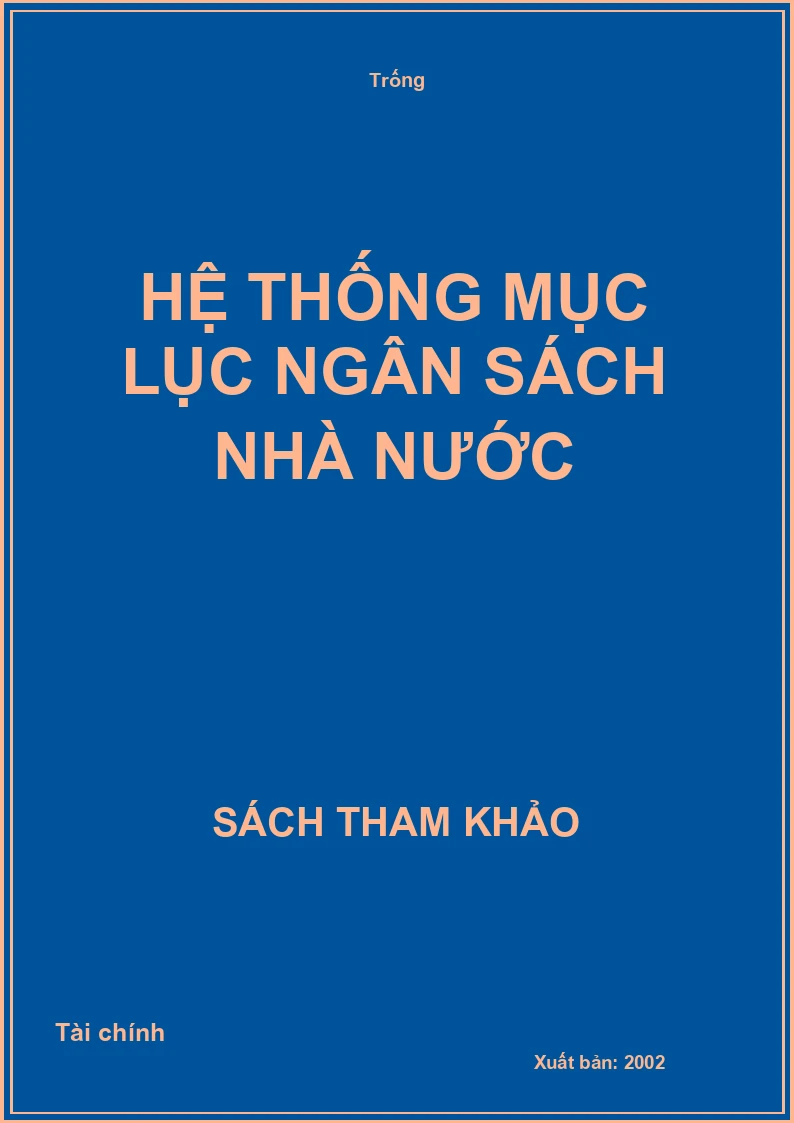 Hệ thống mục lục ngân sách nhà nước