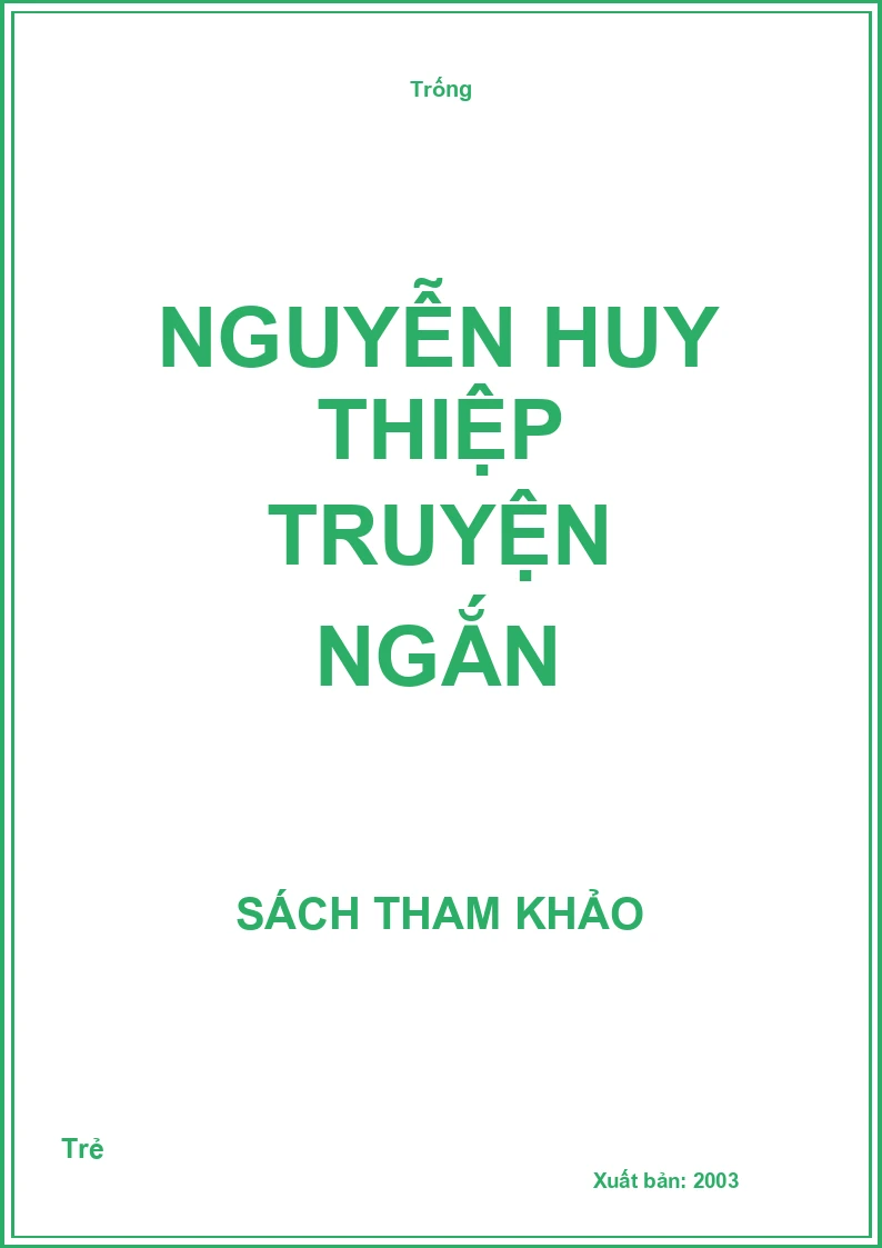 Nguyễn Huy Thiệp Truyện ngắn