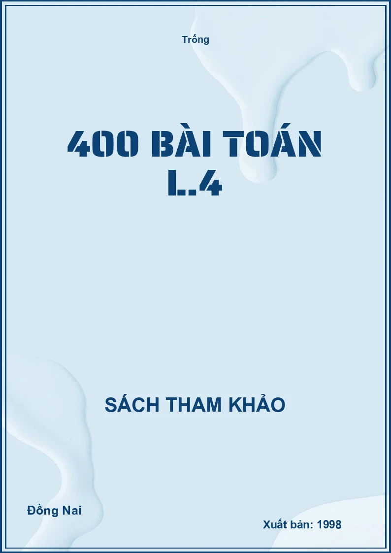 400 bài Toán L.4