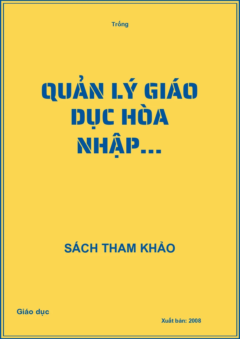 Quản lý giáo dục hòa nhập…