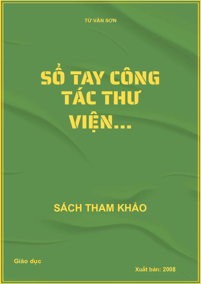Sổ tay công tác Thư viện…