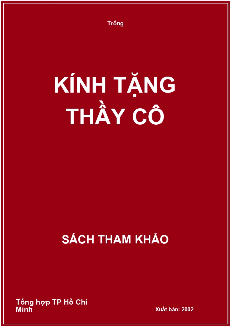 Kính tặng thầy cô